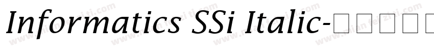 Informatics SSi Italic字体转换